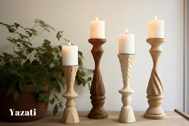 Wooden Candle Holders
