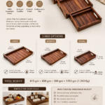 Sheesham Wooden Tray Set – Elegant, Durable & Multipurpose Wooden Serving Trays